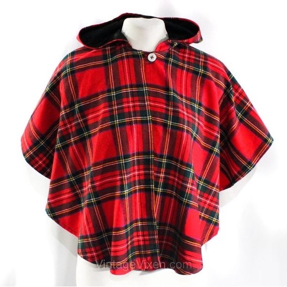Child’s Wool Tartan Cape L - Picture 1 of 12